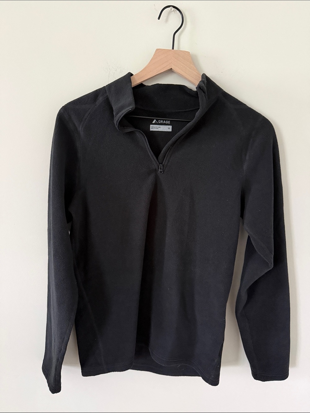 Orage Black Quarter-Zip Fleece Top